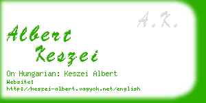 albert keszei business card